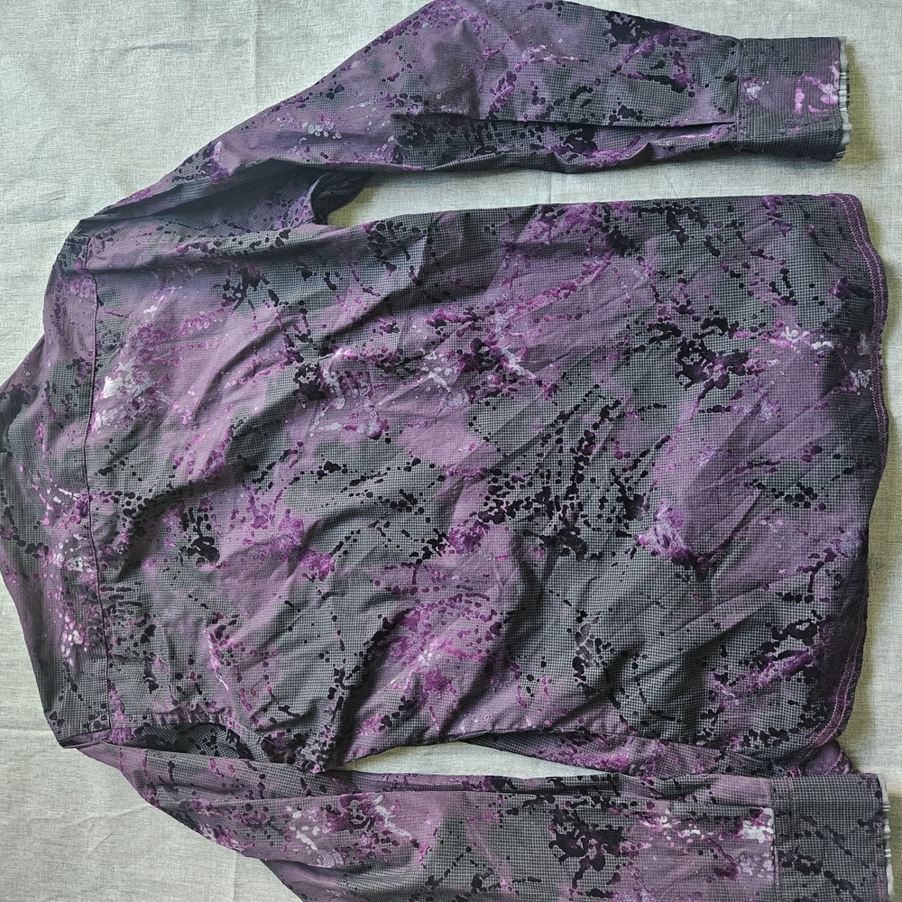 Georg Roth Mens Small Black & Purple Floral Long Sleeve Shirt Designer - Picture 13 of 16